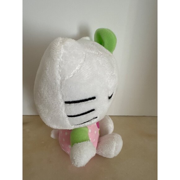 Hello Kitty Plush Doll Pink Dress With Green Bow 7" Plush Stuffed Animal Doll - Picture 4 of 8